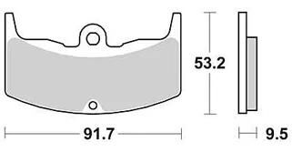 TRW Brake Pad MCB 543 Standard organique