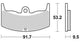 TRW Brake Pad MCB 543 Standard organique