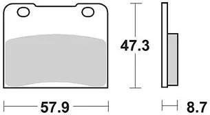 TRW Brake Pad MCB 547 Standard organique