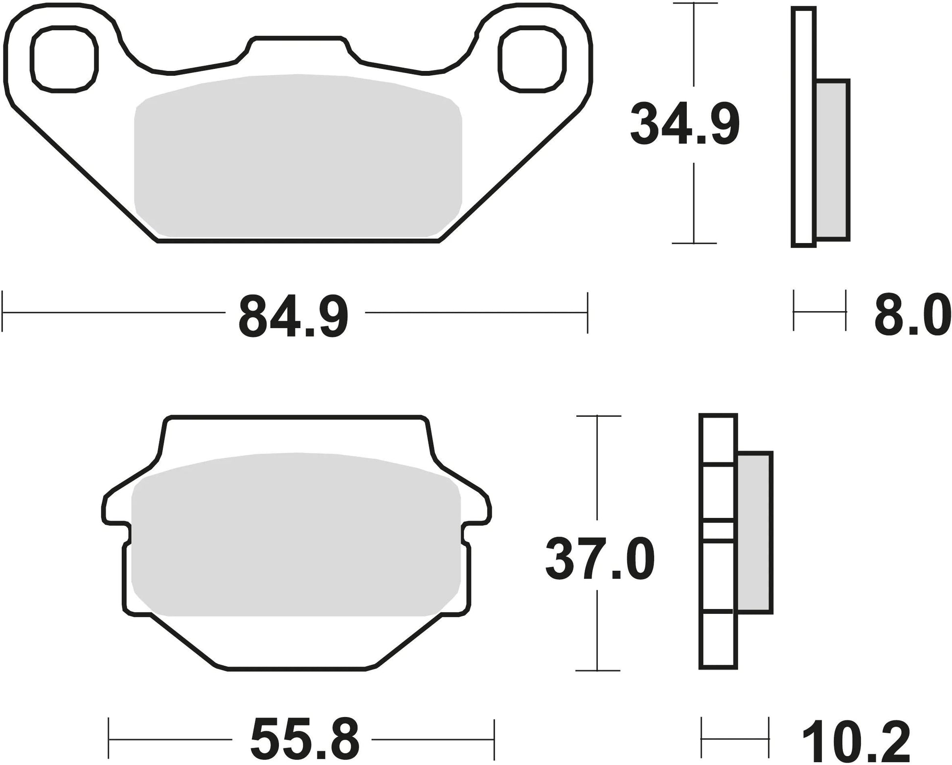 TRW Brake Pad MCB 560 Standard organique