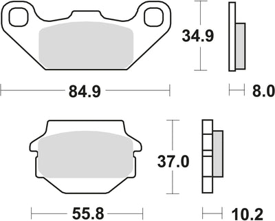 TRW Brake Pad MCB 560 Standard organique
