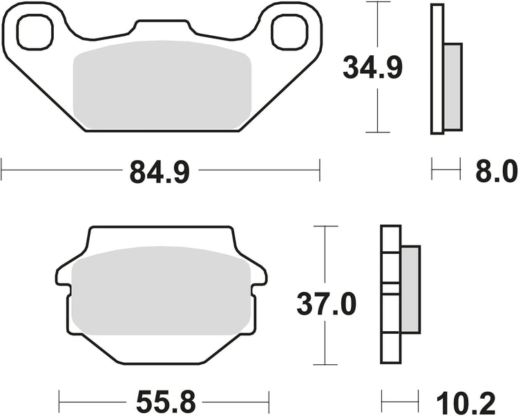 TRW Brake Pad MCB 560 Standard organique