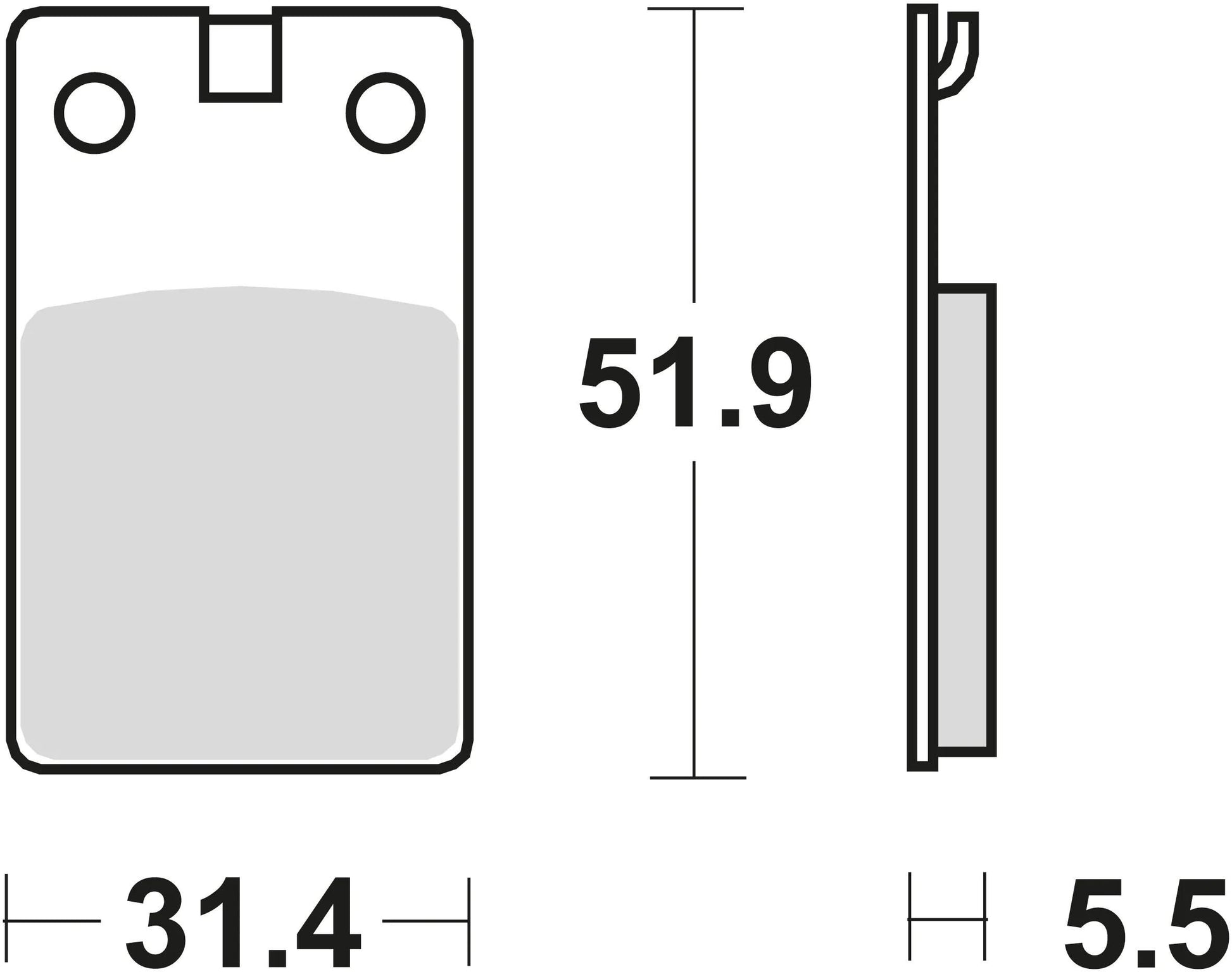 TRW Brake Pad McB 564 SR Metal fritté