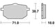 TRW Frein Pad McB 568 SV Métal fritté