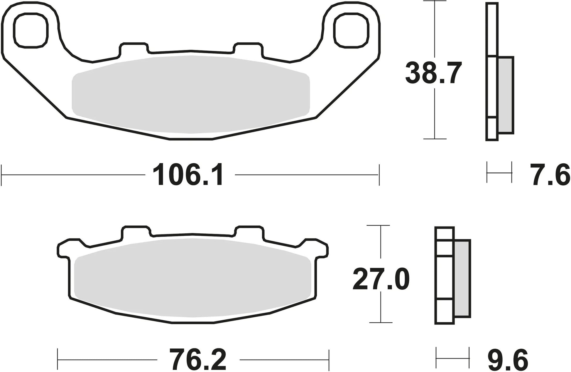 TRW Brake Pad McB 586 SV Métal fritté