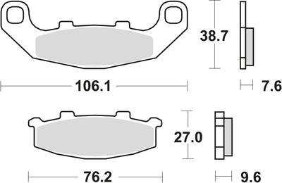TRW Brake Pad McB 586 SV Métal fritté