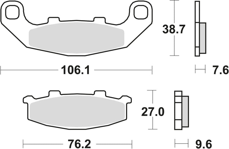 TRW Brake Pad McB 586 SV Métal fritté