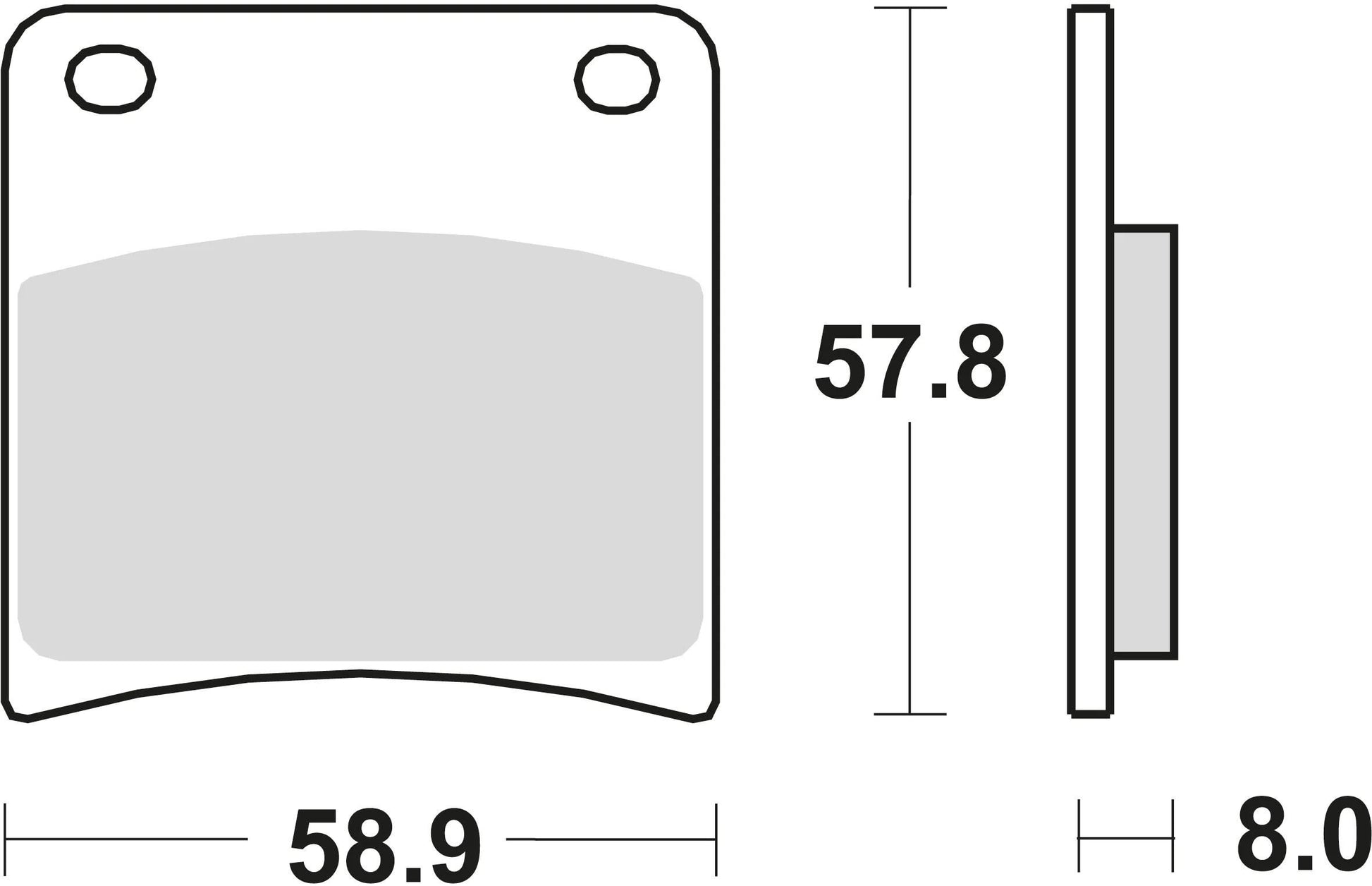 TRW Frein Pad McB 591 Métal fritté