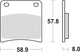 TRW Brake Pad MCB 591 SV Métal fritté