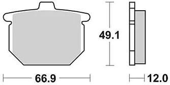 TRW Brake Pad MCB 62 Standard organique