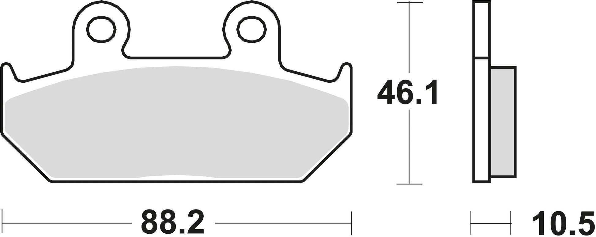 TRW Brake Pad McB 624 SV Métal fritté