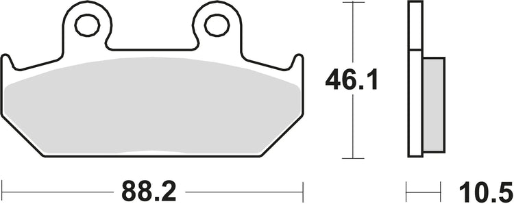 TRW Brake Pad McB 624 SV Métal fritté