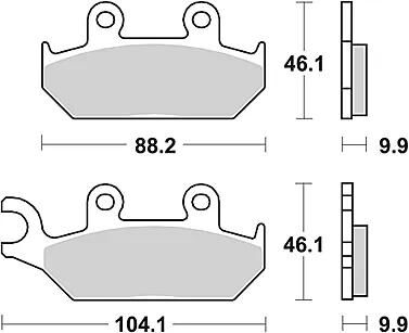 TRW Brake Pad McB 627 SV Métal fritté
