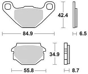 TRW Brake Pad MCB 628 LF Organic Standard