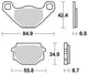 TRW Brake Pad MCB 628 LF Organic Standard