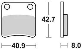 TRW Brake Pad MCB 647 Standard organique