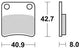 TRW Brake Pad MCB 647 Standard organique