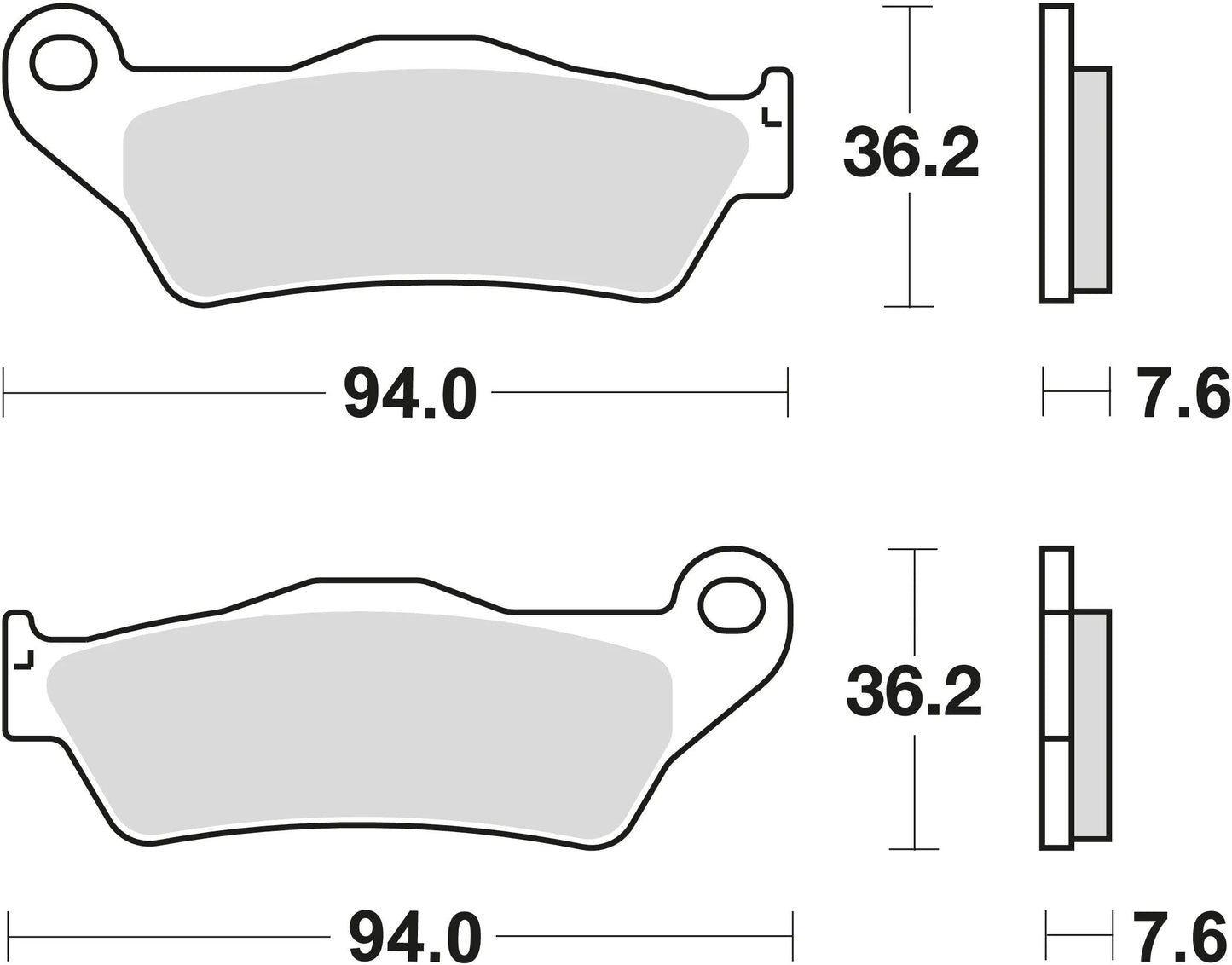 TRW Brake Pad McB 648 Métal fritté