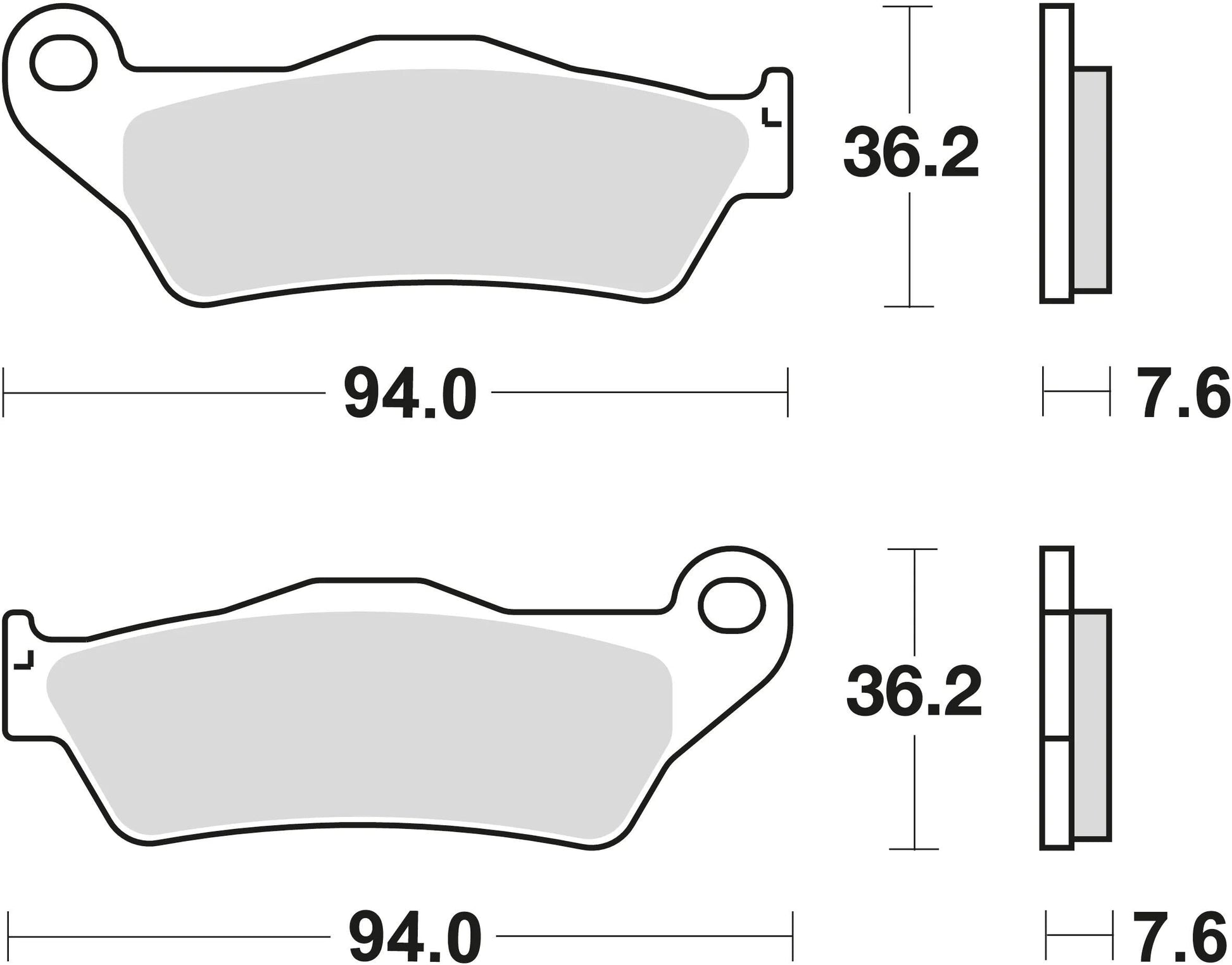 TRW Brake Pad McB 648 Métal fritté
