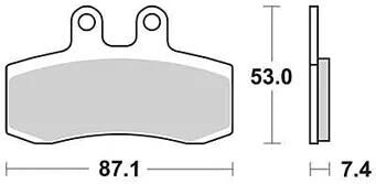 TRW Brake Pad MCB 652 Standard organique