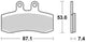 TRW Brake Pad MCB 652 Standard organique
