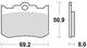 TRW Brake Pad MCB 653 RQ RQUANCE ORGANIC