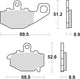 TRW Frein Pad McB 662 Métal fritté