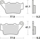 TRW Brake Pad McB 672 Métal fritté