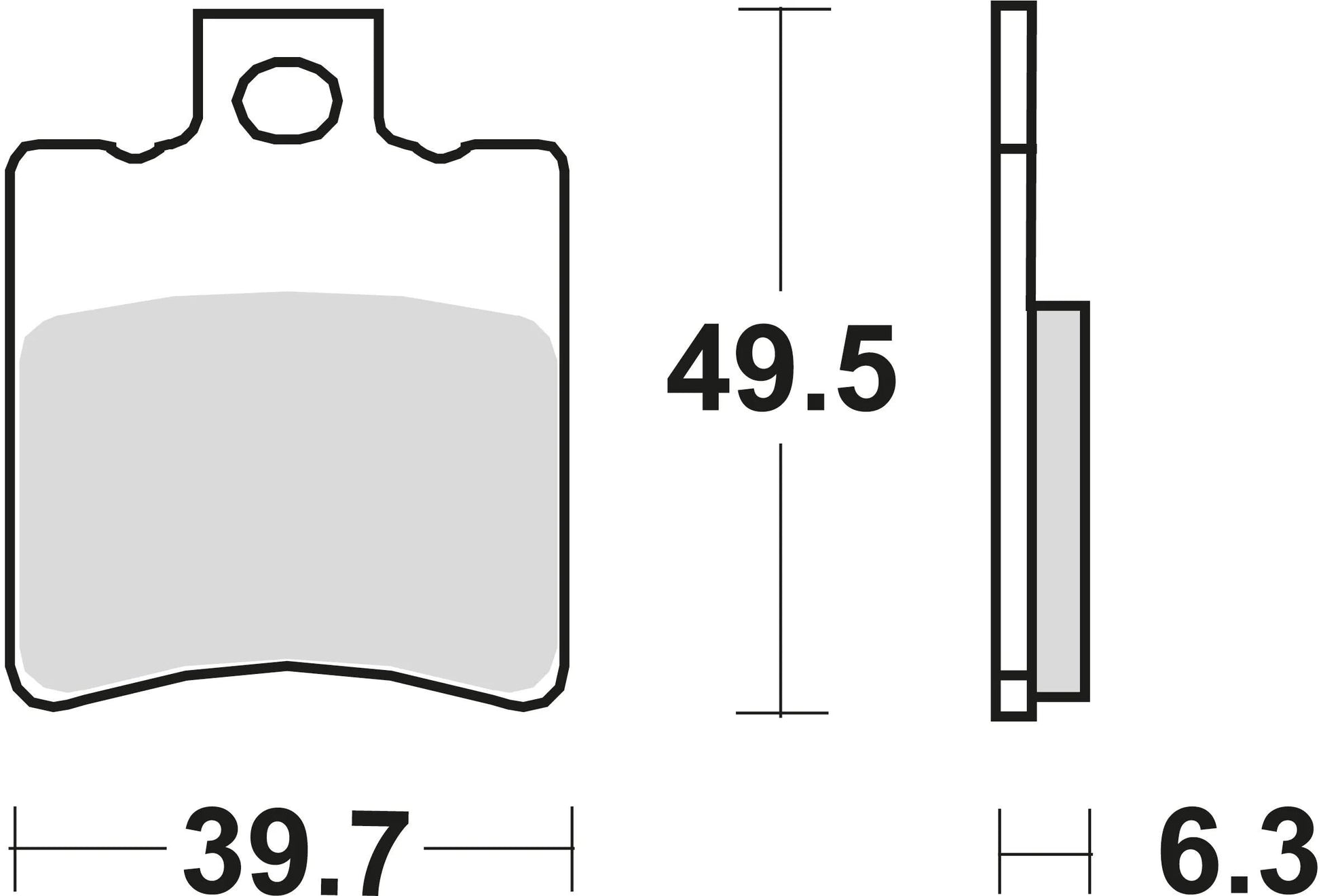 TRW Brake Pad McB 674 SR Metal fritté
