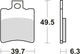 TRW Brake Pad McB 674 SR Metal fritté