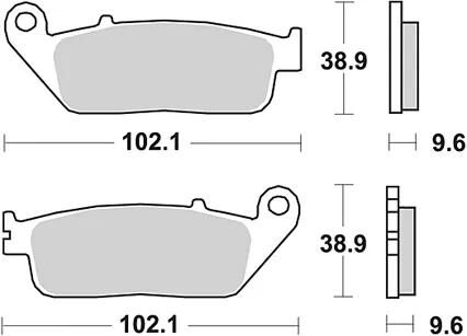 TRW Brake Pad McB 677 SV Métal fritté