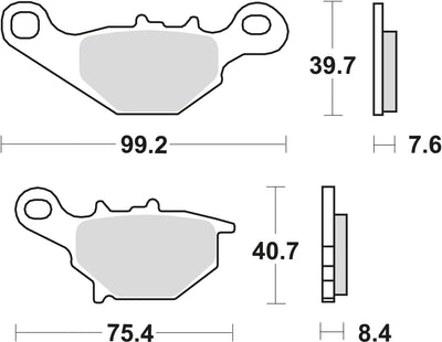 TRW Frein Pad McB 679 SI Metal fritté