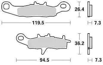 TRW Freed Pad McB 697 SI Metal fritté