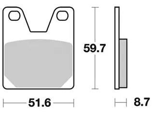 TRW Brake Pad McB 702 Métal fritté