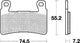 TRW Brake Pad MCB 703 CRQ Hyper Carbone Racing