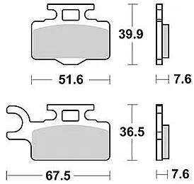 TRW Brake Pad McB 714 SI Metal fritté