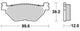 TRW Brake Pad MCB 722 Standard organique