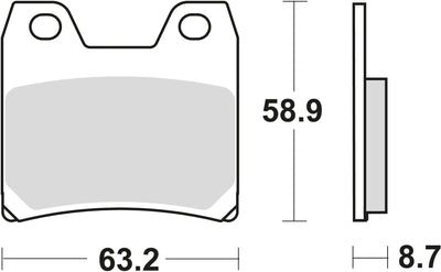 TRW Frein Pad McB 725 Métal fritté