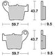 TRW Brake Pads MCB 730