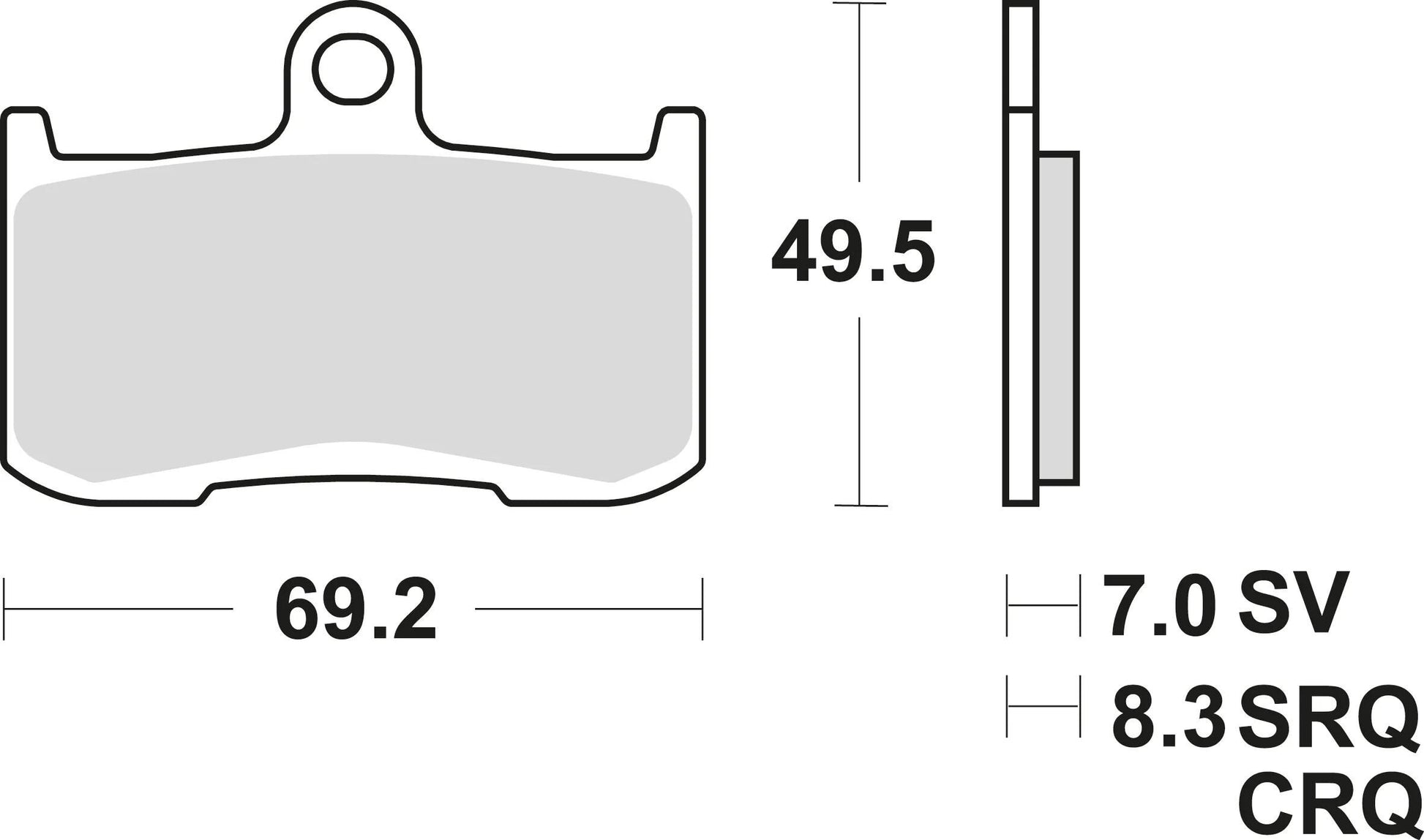 TRW Brake Pad McB 737 SV Métal fritté