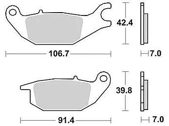 TRW Brake Pad MCB 738 Standard organique