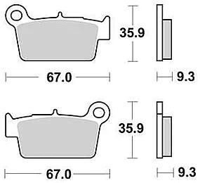 TRW Frein Pad McB 739 SI Metal fritté