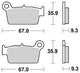 TRW Frein Pad McB 739 SI Metal fritté