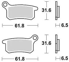 TRW Brake Pad McB 740 SI Metal fritté