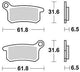 TRW Brake Pad McB 740 SI Metal fritté