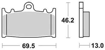 TRW Brake Pad MCB 741 Standard organique