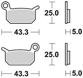 TRW Brake Pad McB 750 Si Fintered Metal