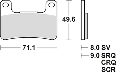 TRW Brake Pad MCB 752 CRQ Hyper Carbone Racing