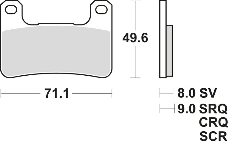 TRW Brake Pad MCB 752 CRQ Hyper Carbone Racing