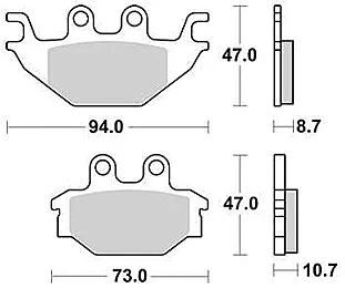 TRW Frein Pad McB 760 SI Metal fritté